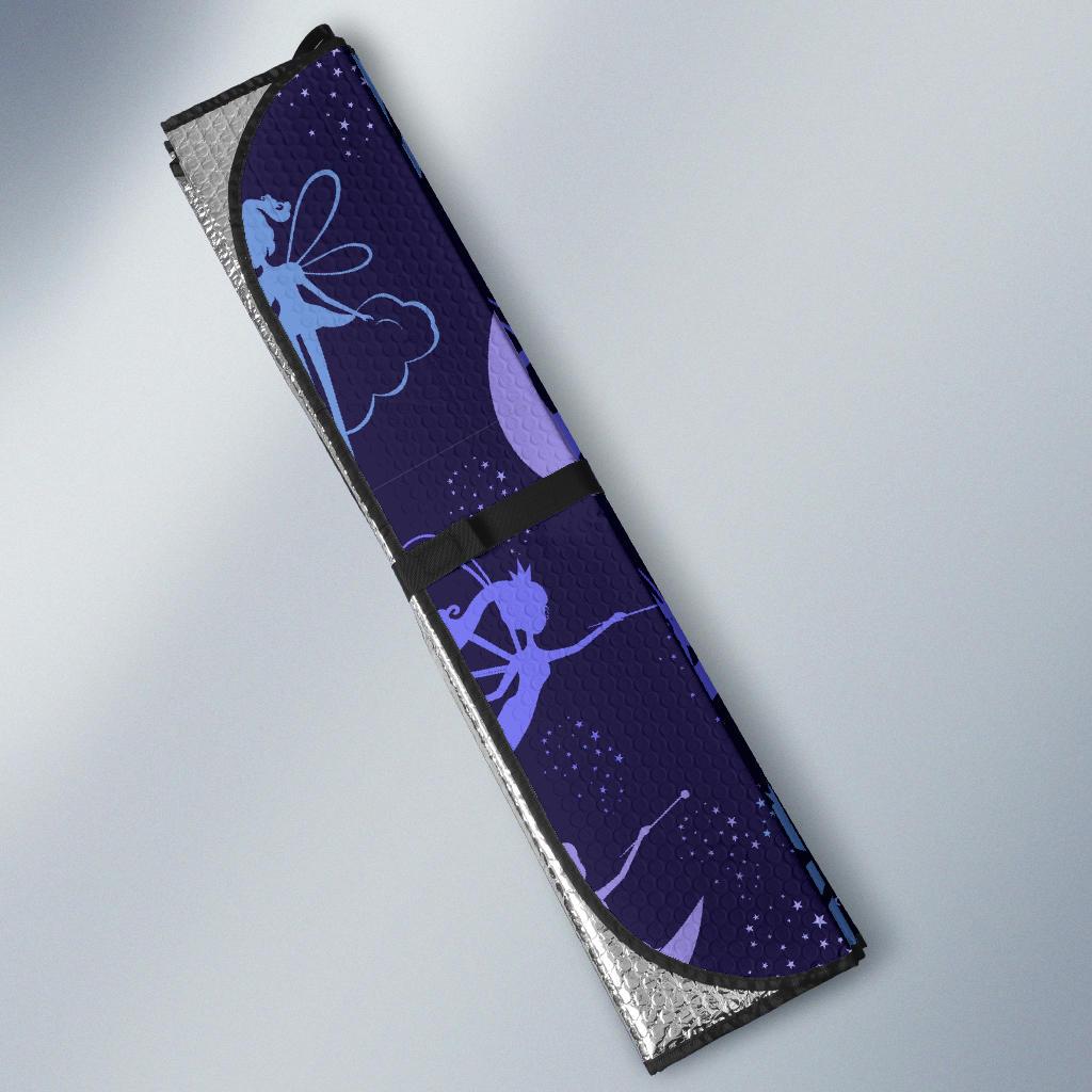 Purple Fairy Pattern Print Car Sun Shade-grizzshop