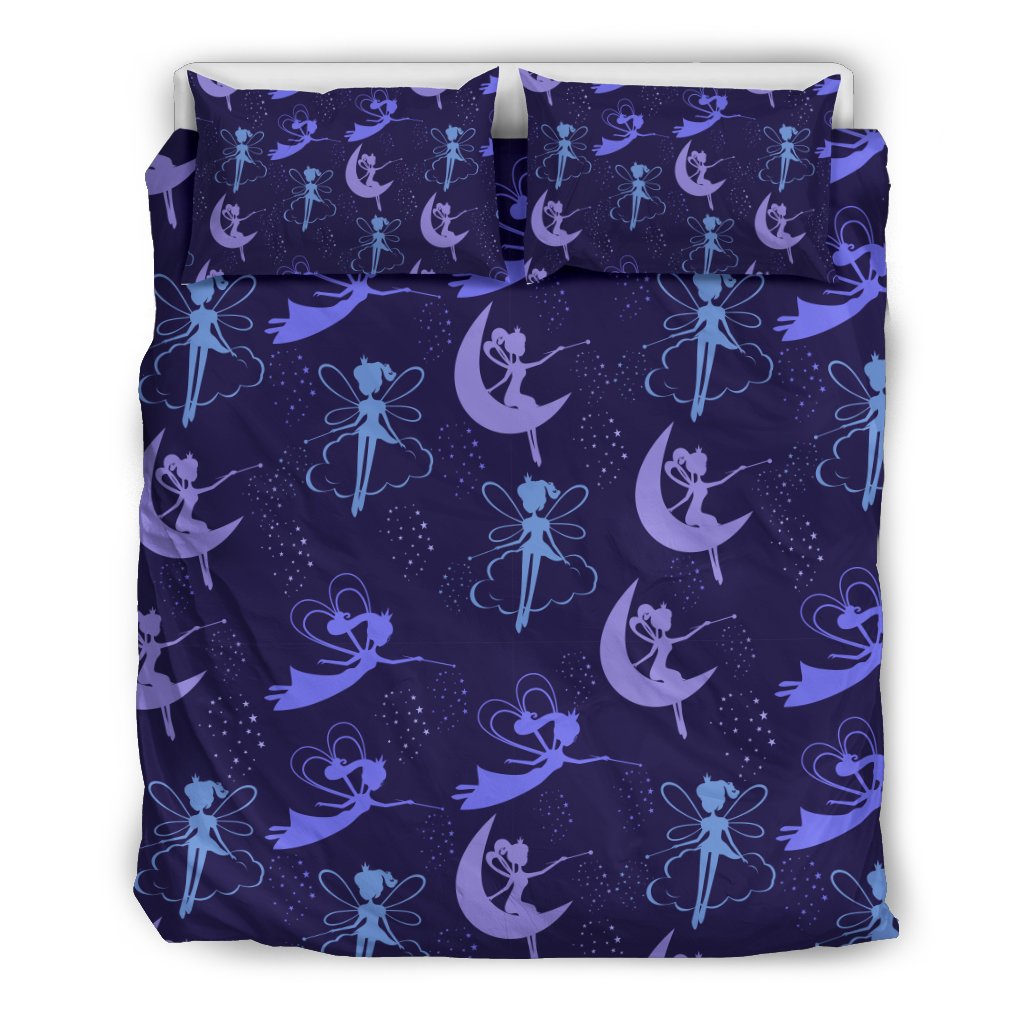 Purple Fairy Pattern Print Duvet Cover Bedding Set-grizzshop