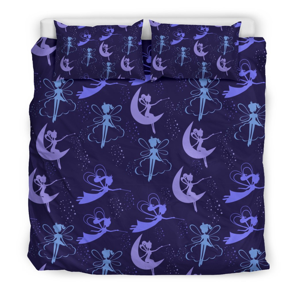 Purple Fairy Pattern Print Duvet Cover Bedding Set-grizzshop