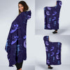 Purple Fairy Pattern Print Hooded Blanket-grizzshop