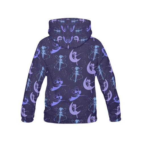 Purple Fairy Pattern Print Men Pullover Hoodie-grizzshop