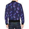 Purple Fairy Pattern Print Men's Bomber Jacket-grizzshop