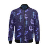 Purple Fairy Pattern Print Men's Bomber Jacket-grizzshop