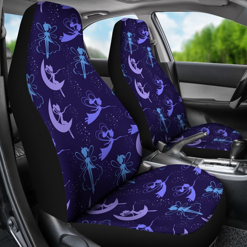 Purple Fairy Pattern Print Universal Fit Car Seat Cover-grizzshop