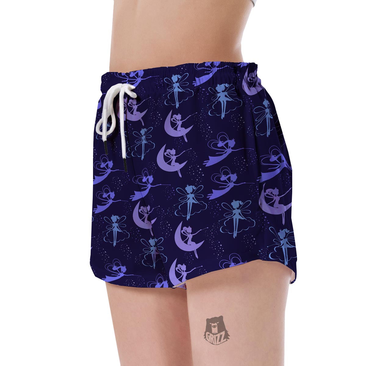 Purple Fairy Pattern Print Women's Shorts-grizzshop