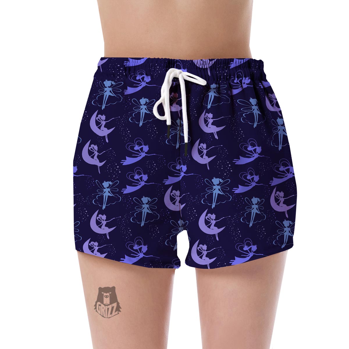 Purple Fairy Pattern Print Women's Shorts-grizzshop