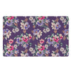 Purple Floral Print Door Mat-grizzshop