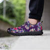 Purple Floral Print Men's Sneakers-grizzshop