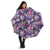 Purple Floral Print Umbrella-grizzshop