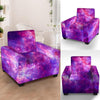 Purple Galaxy Space Armchair Cover-grizzshop