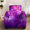 Purple Galaxy Space Armchair Cover-grizzshop