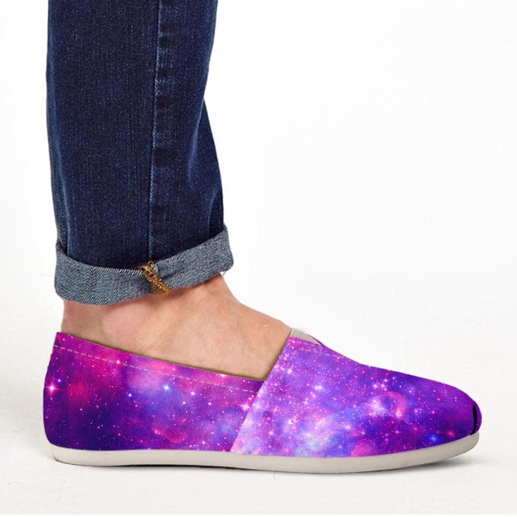 Purple Galaxy Space Canvas Shoes-grizzshop