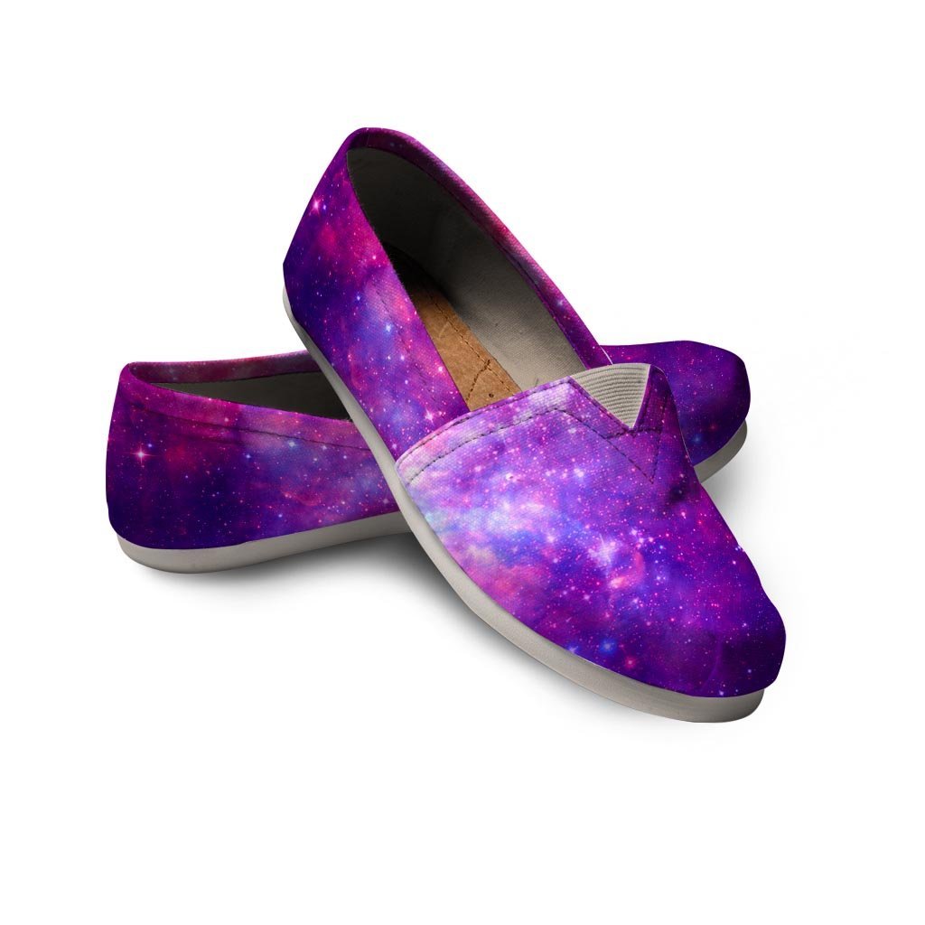 Purple Galaxy Space Canvas Shoes-grizzshop