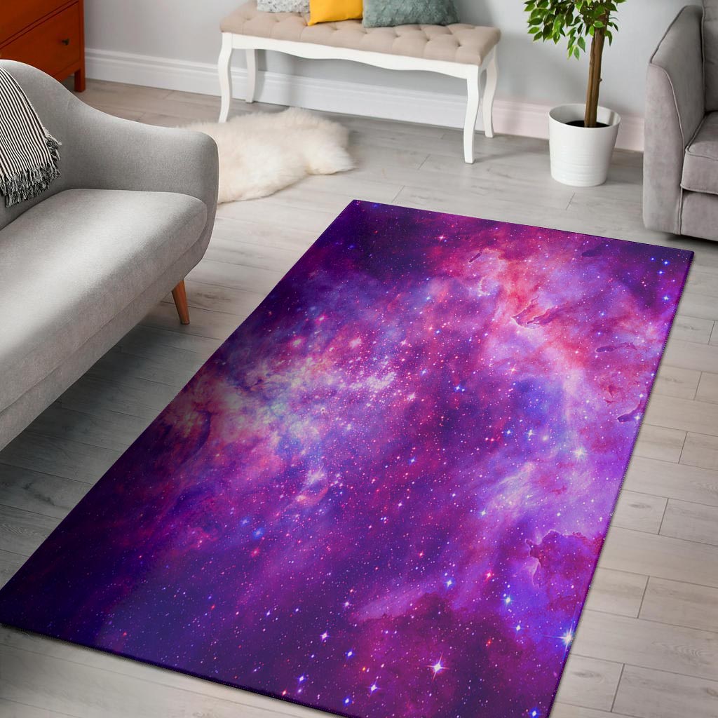 Purple Galaxy Space Floor Mat-grizzshop