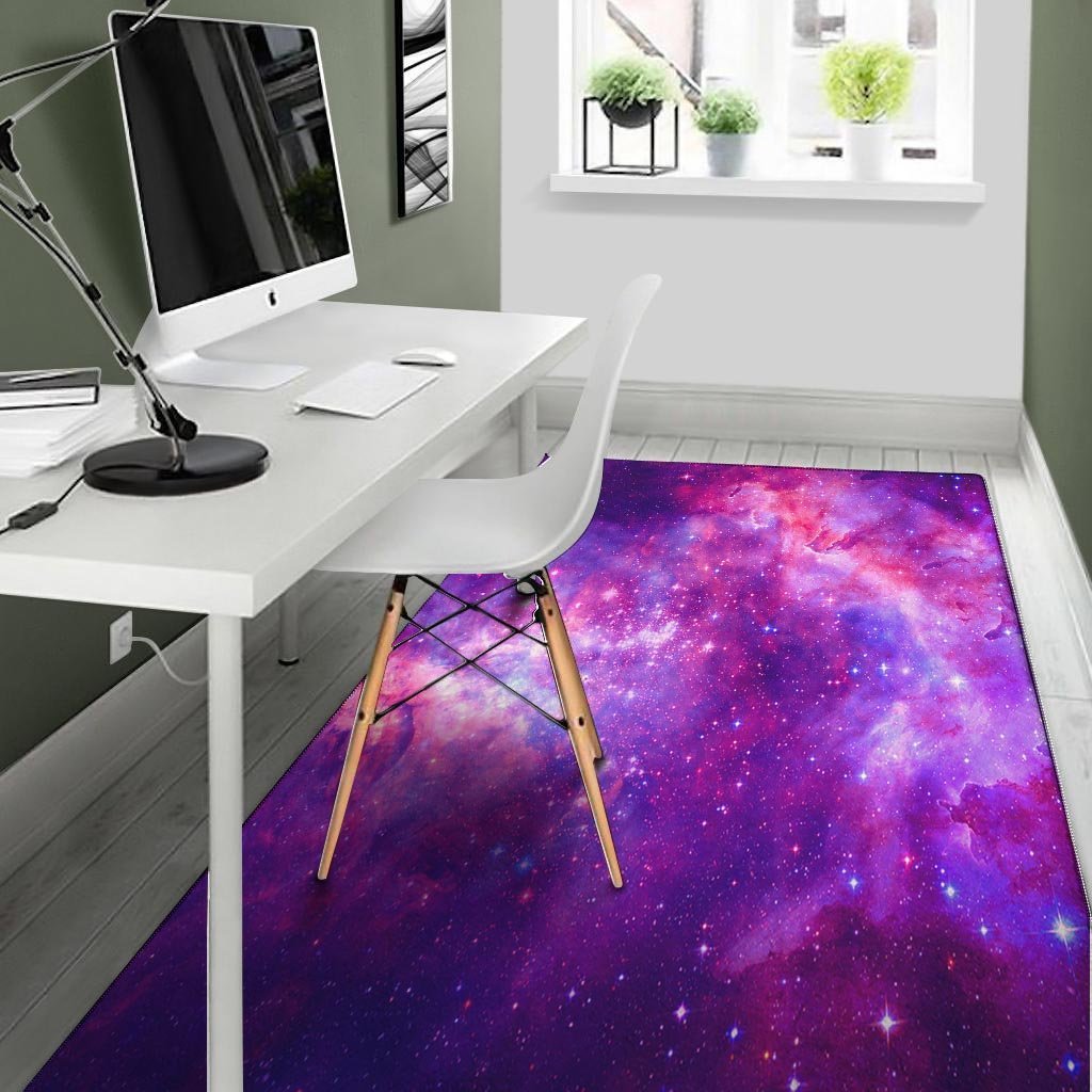 Purple Galaxy Space Floor Mat-grizzshop