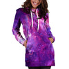 Purple Galaxy Space Hoodie Dress-grizzshop