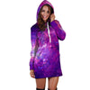 Purple Galaxy Space Hoodie Dress-grizzshop