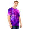 Purple Galaxy Space Men T Shirt-grizzshop