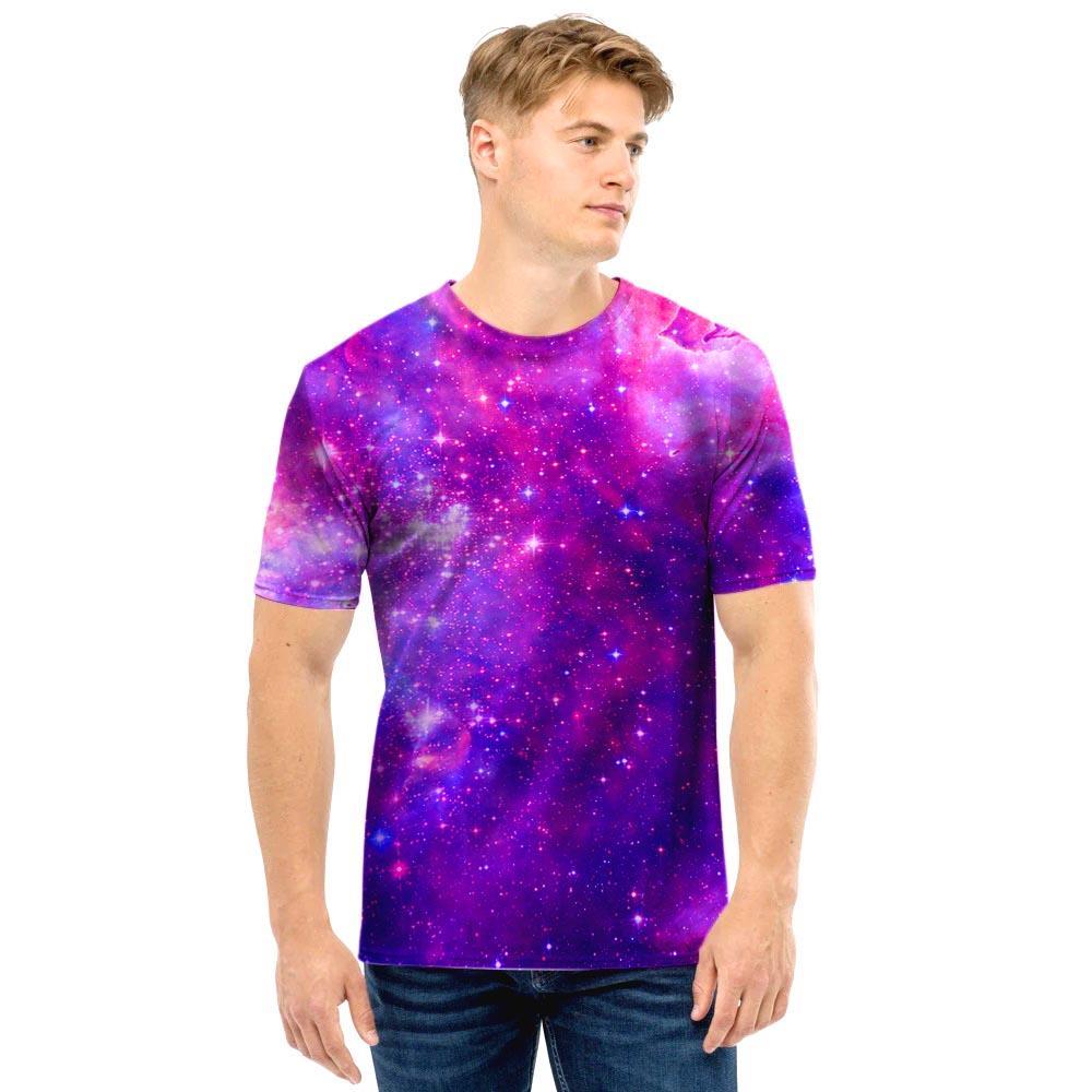 Purple Galaxy Space Men T Shirt-grizzshop