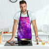 Purple Galaxy Space Men's Apron-grizzshop