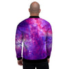 Purple Galaxy Space Men's Bomber Jacket-grizzshop