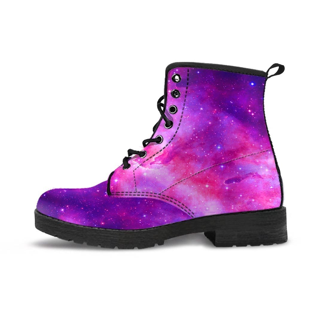 Purple Galaxy Space Men's Boots-grizzshop