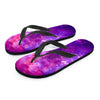 Purple Galaxy Space Men's Flip Flops-grizzshop