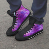 Purple Galaxy Space Men's High Top Shoes-grizzshop