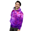 Purple Galaxy Space Men's Hoodie-grizzshop