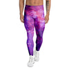 Purple Galaxy Space Men's Leggings-grizzshop