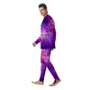 Purple Galaxy Space Men's Pajamas-grizzshop