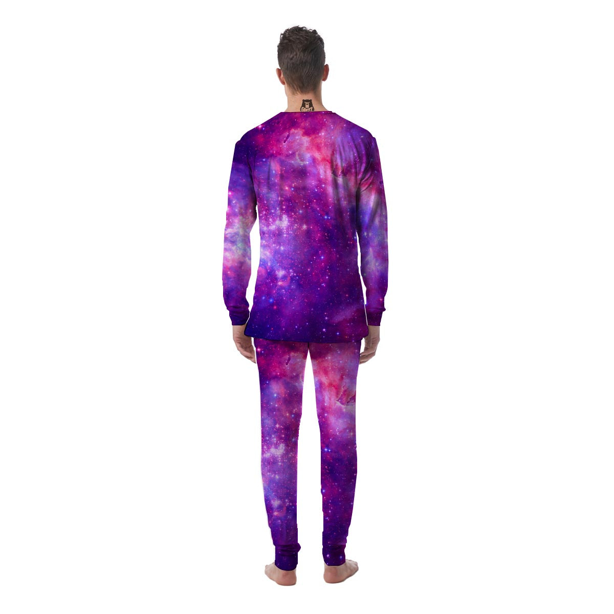 Purple Galaxy Space Men's Pajamas-grizzshop