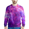 Purple Galaxy Space Men's Sweatshirt-grizzshop