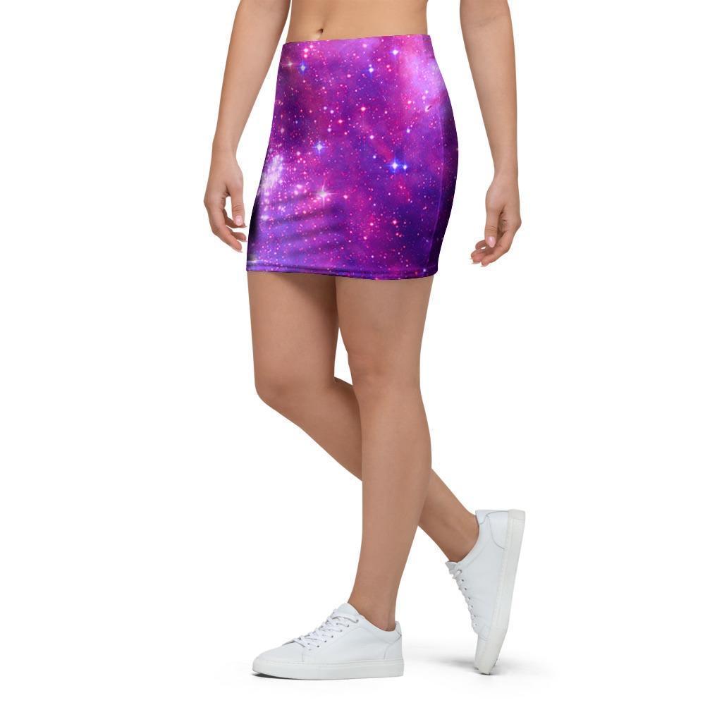 Purple Galaxy Space Mini Skirt-grizzshop