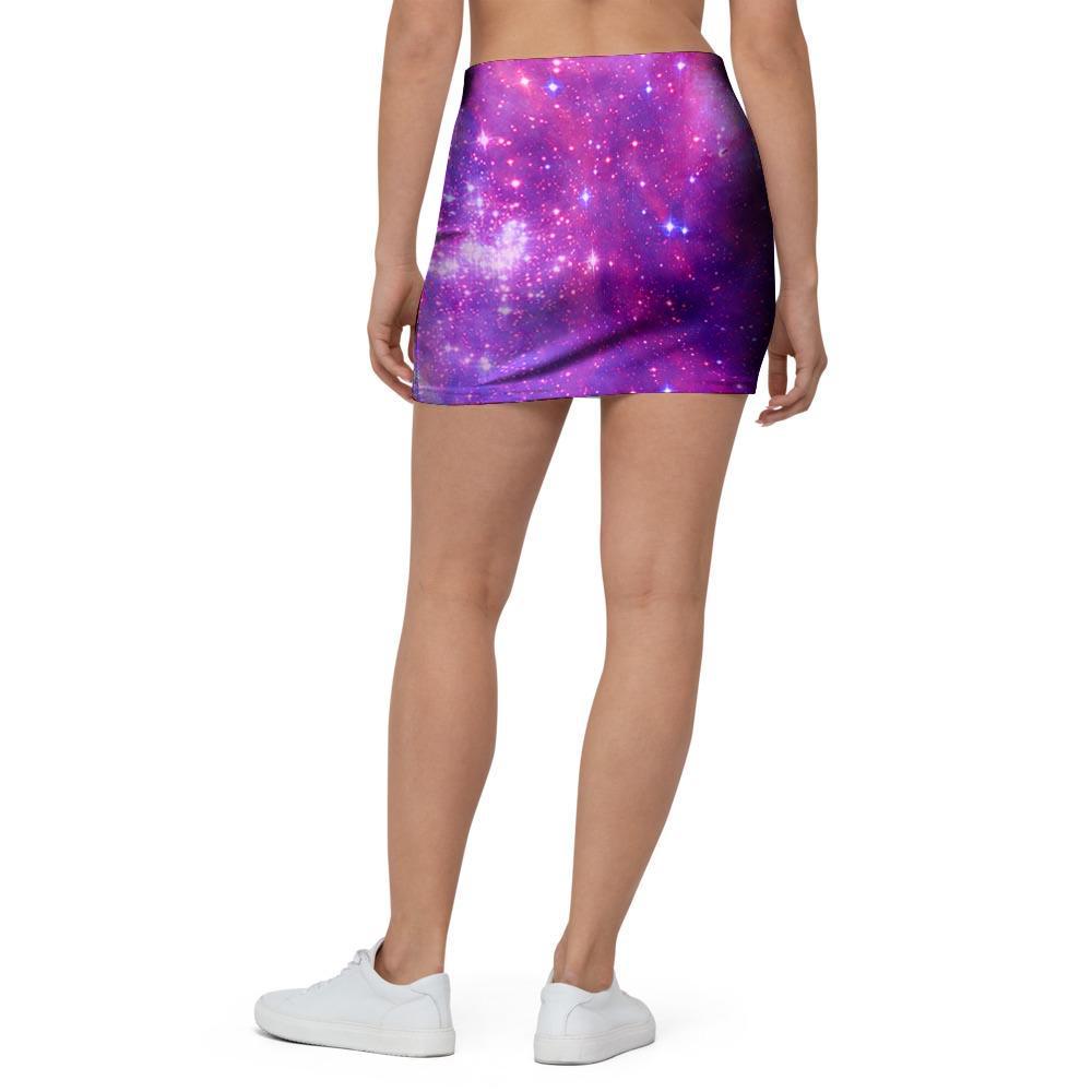 Purple Galaxy Space Mini Skirt-grizzshop