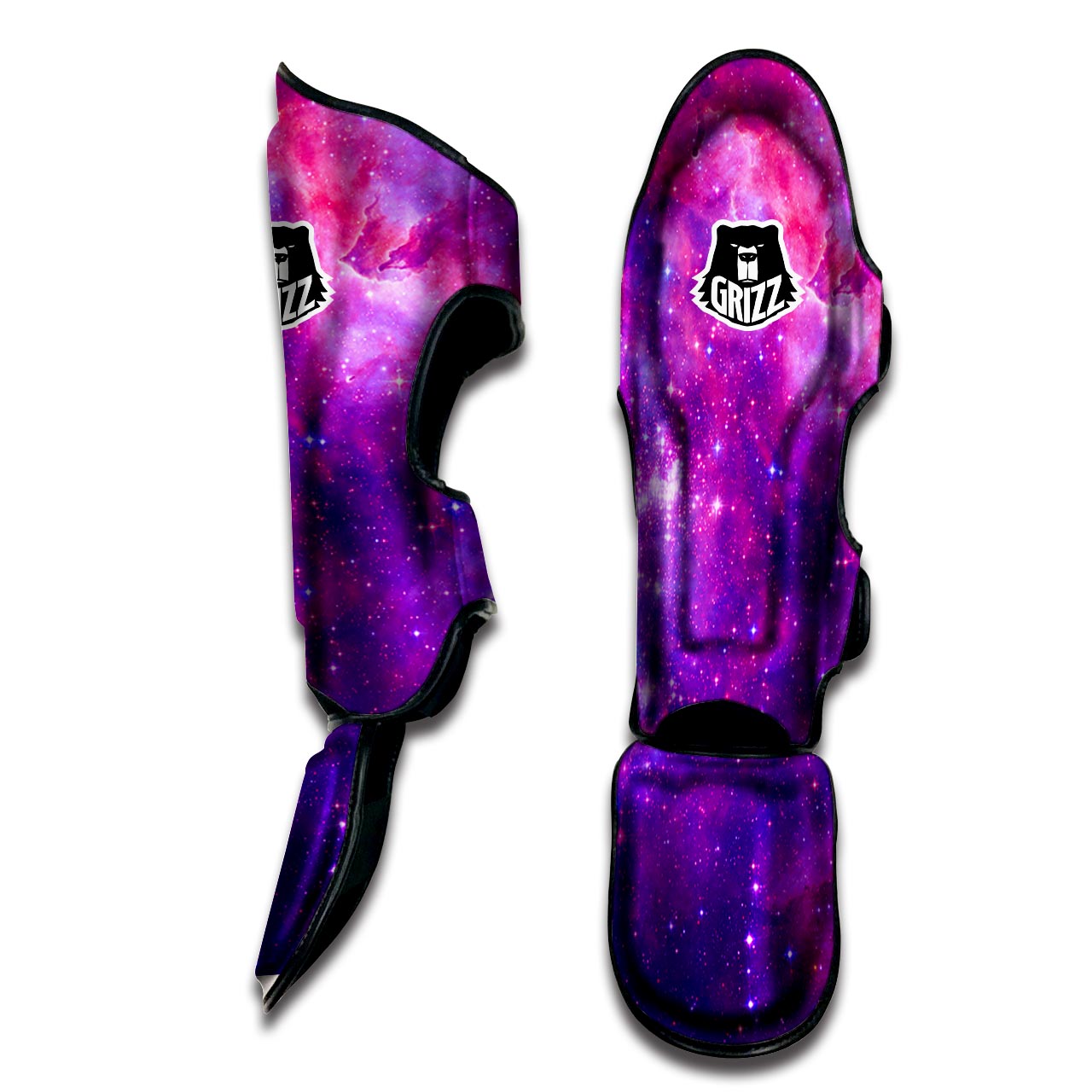 Purple Galaxy Space Muay Thai Shin Guard-grizzshop