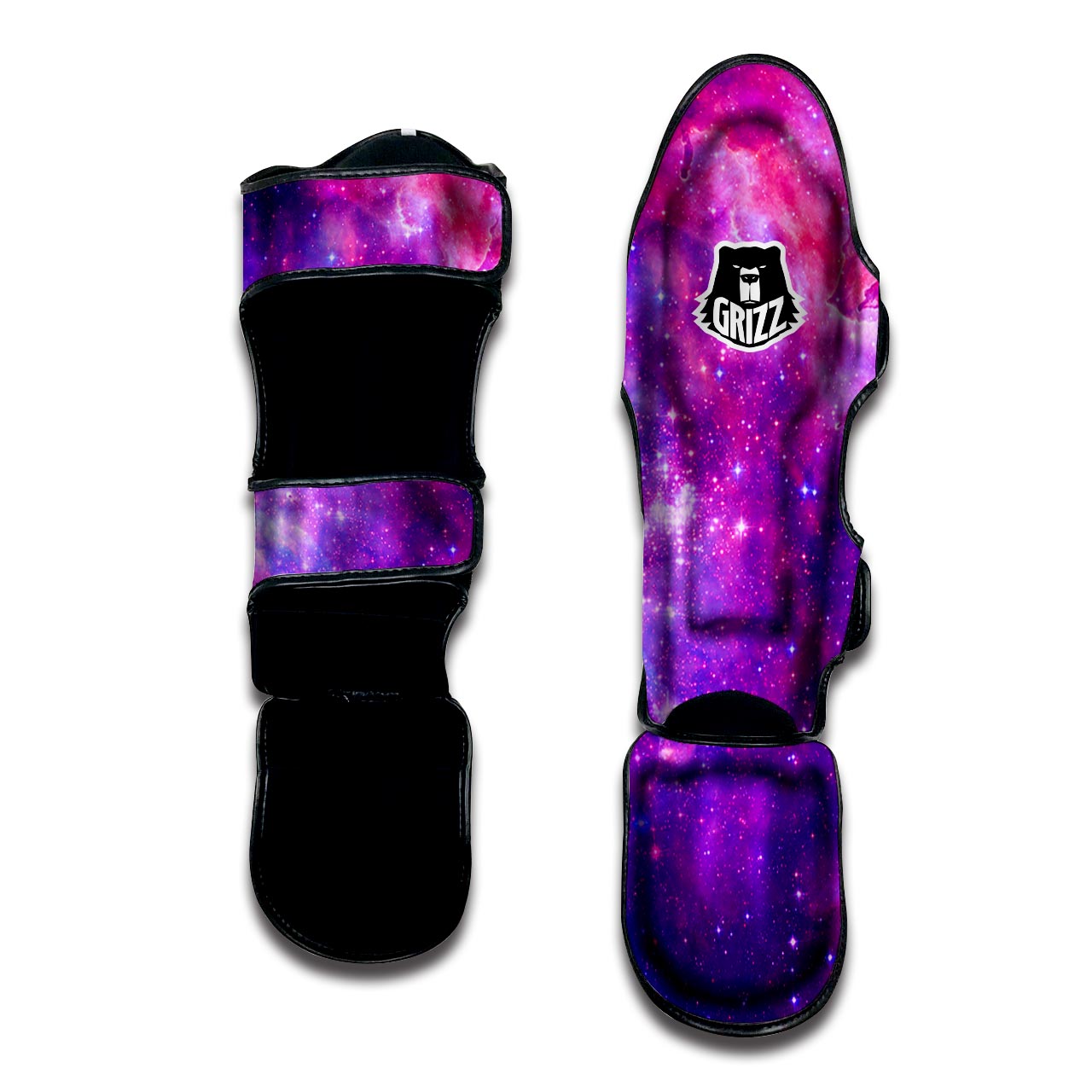 Purple Galaxy Space Muay Thai Shin Guard-grizzshop