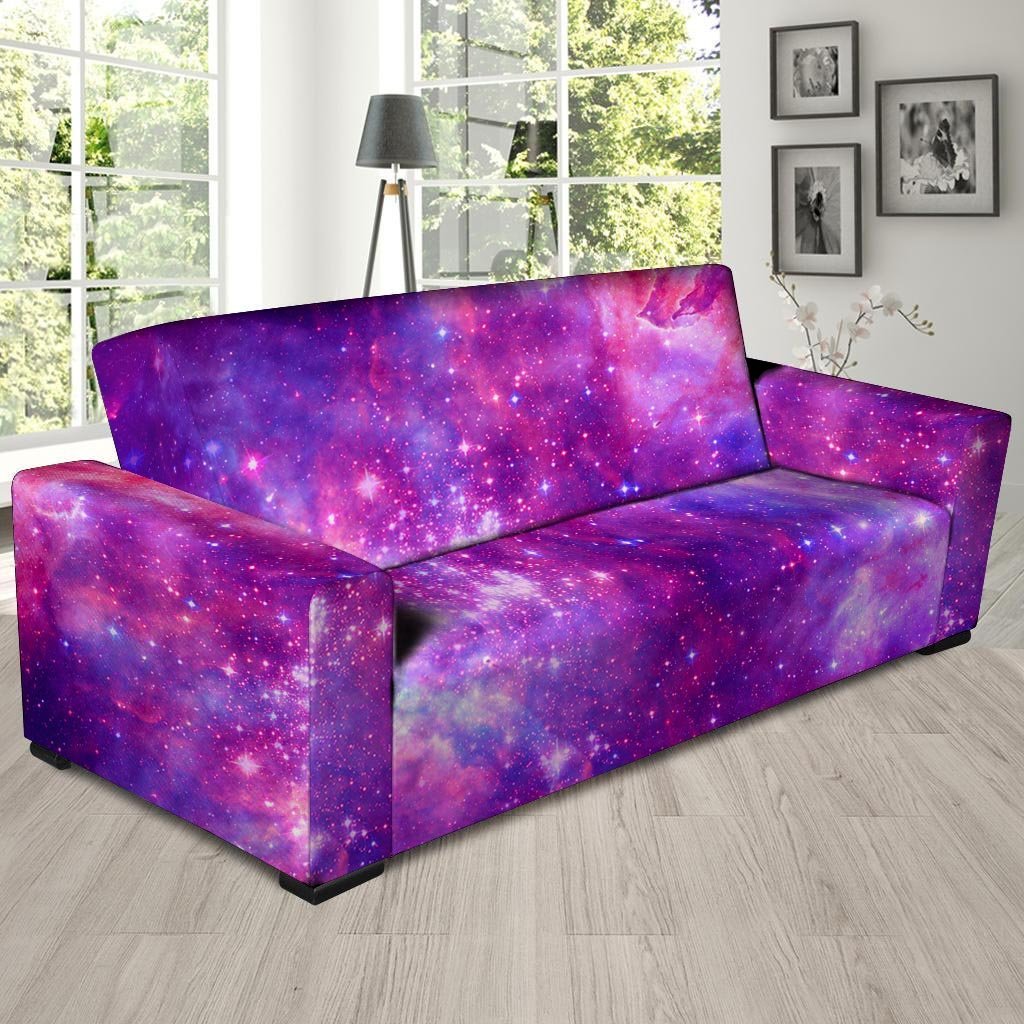 Purple Galaxy Space Sofa Cover-grizzshop