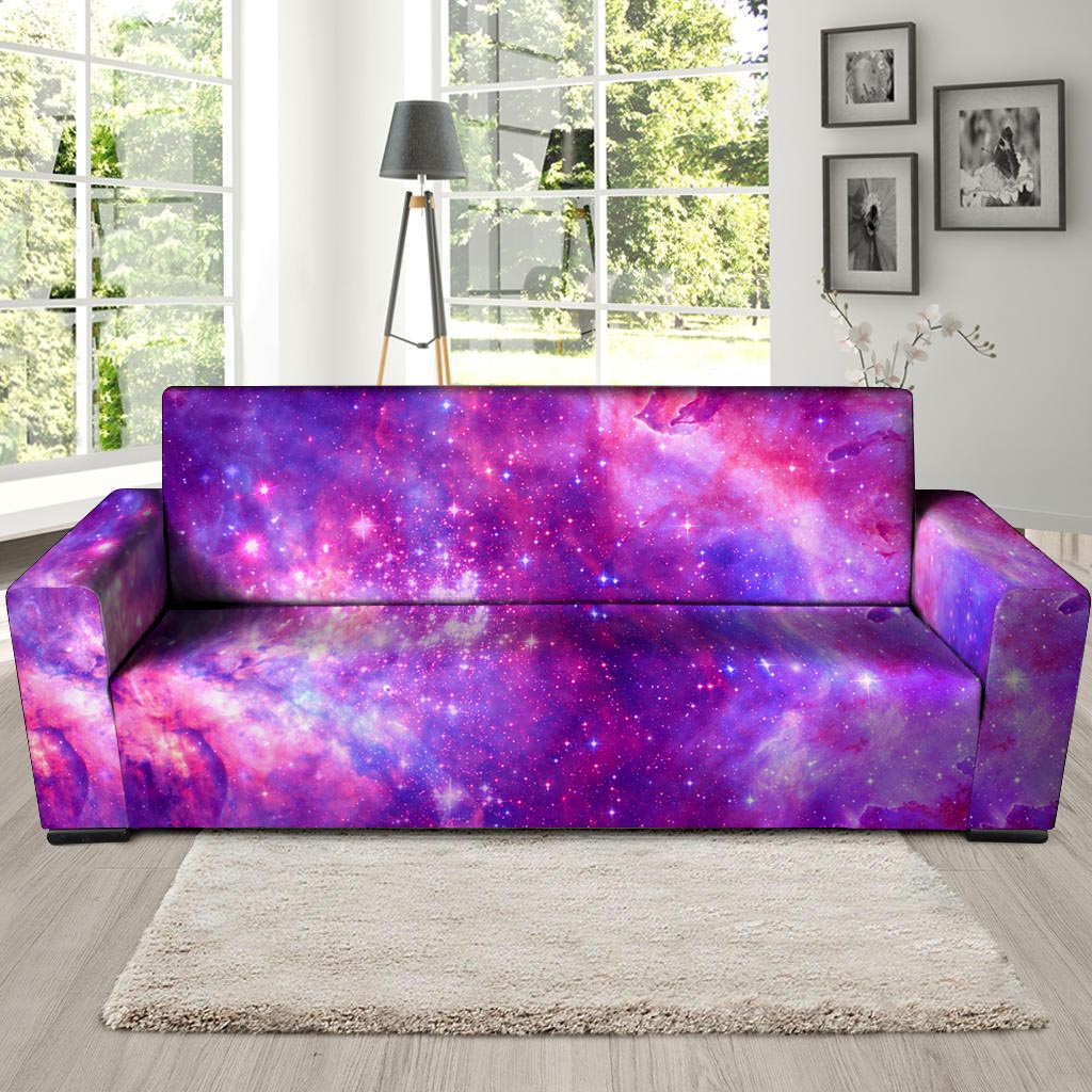 Purple Galaxy Space Sofa Cover-grizzshop