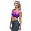 Purple Galaxy Space Sports Bra-grizzshop