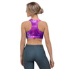 Purple Galaxy Space Sports Bra-grizzshop