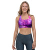 Purple Galaxy Space Sports Bra-grizzshop