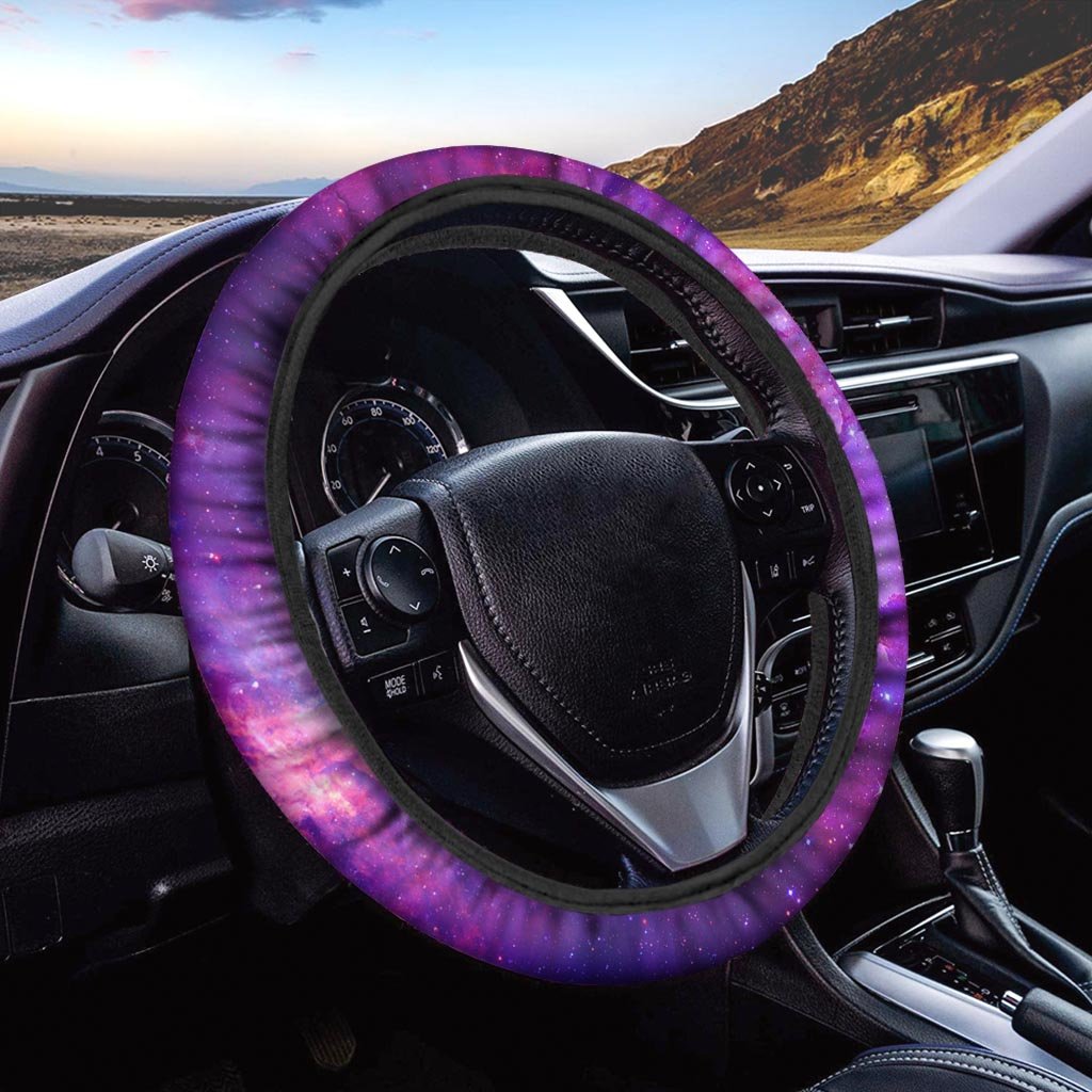 Purple Galaxy Space Steering Wheel Cover-grizzshop