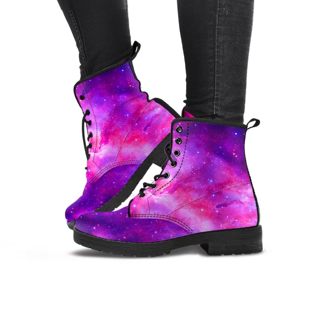 Purple Galaxy Space Women's Boots-grizzshop