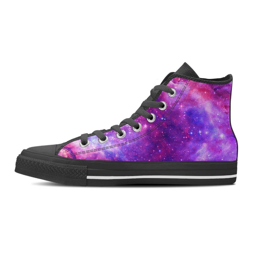 Purple Galaxy Space Women's High Top Shoes-grizzshop