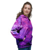 Purple Galaxy Space Women's Hoodie-grizzshop