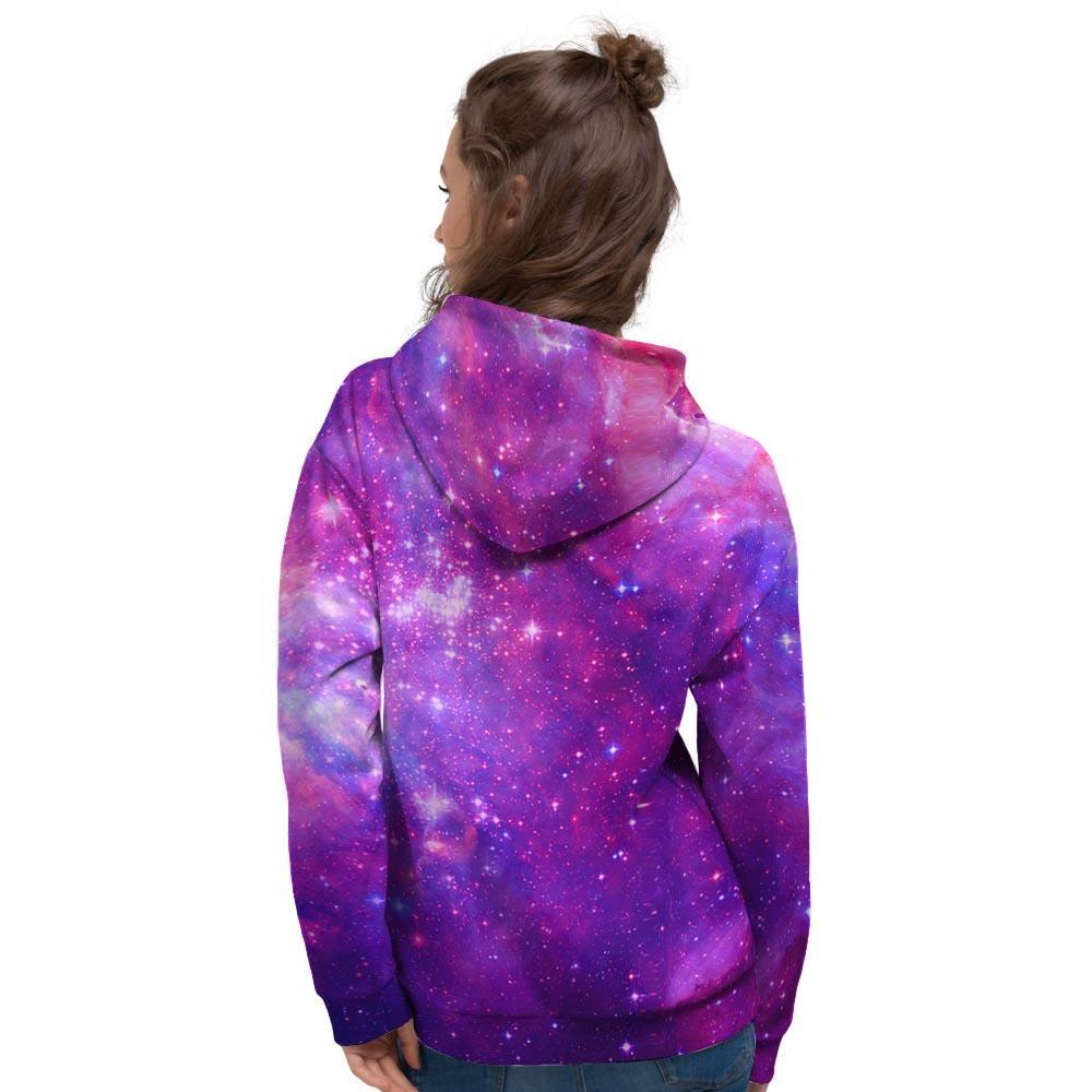 Purple Galaxy Space Women's Hoodie-grizzshop