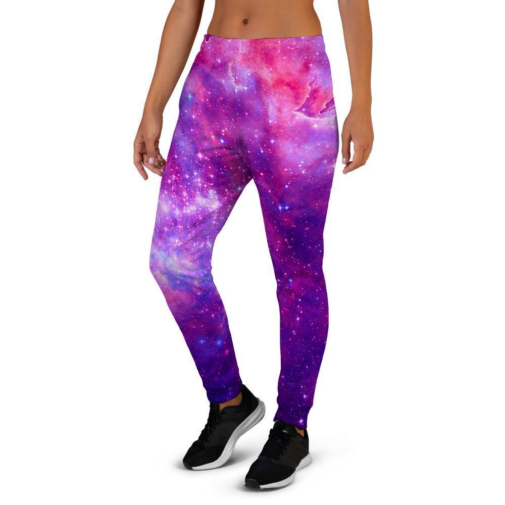 Purple Galaxy Space Women's Joggers-grizzshop