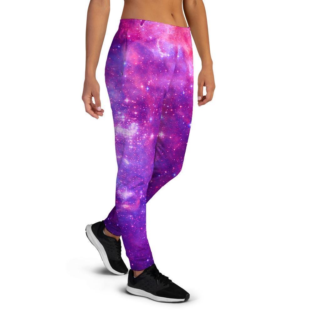 Purple Galaxy Space Women's Joggers-grizzshop