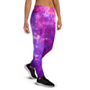 Purple Galaxy Space Women's Joggers-grizzshop